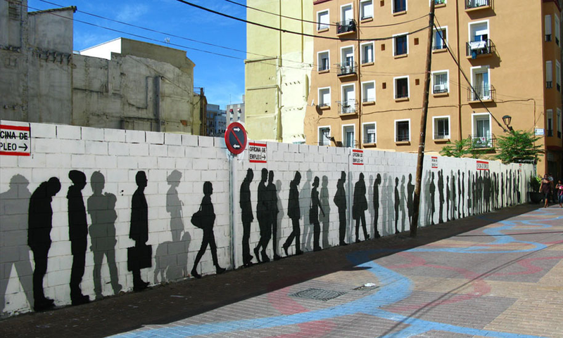 Illustration for article titled 7 Street Art Stencils That Interact With Their Surroundings